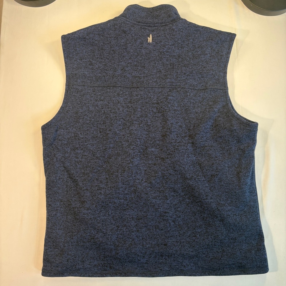 Johnnie-O Wes Full Zip Sweater Vest Mens XL Blue Wake JMVT1310 Pocketed Layering - Picture 7 of 7